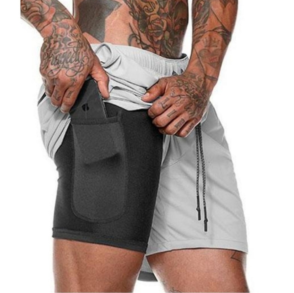 👀50% OFF🩳 NWT armysteel brand Double Layer Beach Shorts
